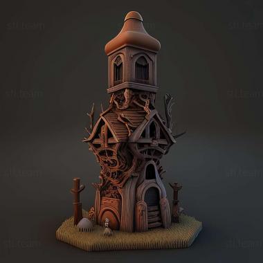 3D model Drawn The Painted Tower game (STL)